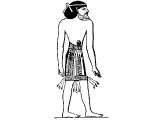 A Hebrew wearing a garment with fringes.